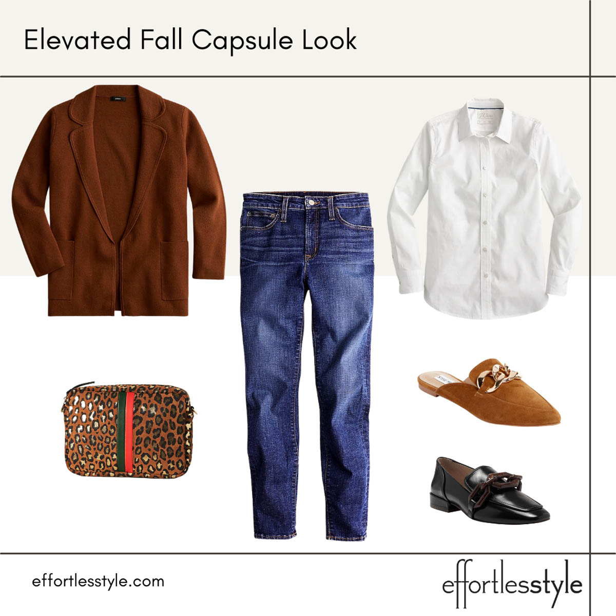 Fall Capsule Wardrobe Styled Looks Casual Coatigan & Jeans Look