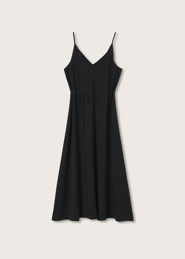 Little Black Dress Flowy Black Slip Dress How to Wear Black Midi Dress