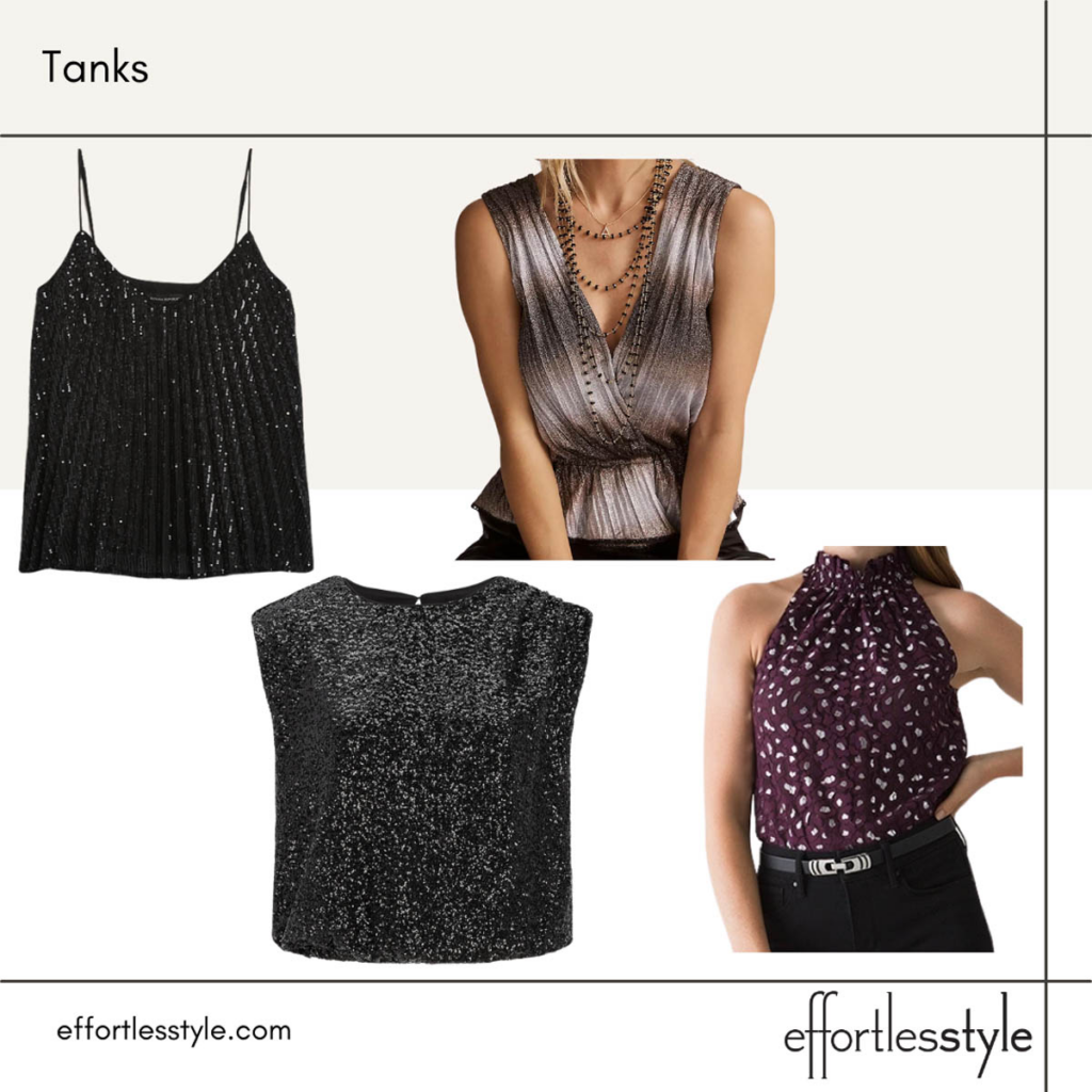 Sparkle this Holiday Season Sequin Camisole Metallic Top Sequin Top