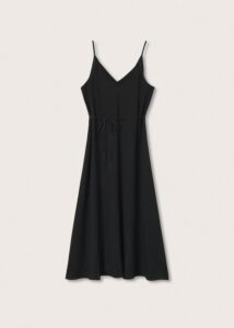 Mango Flowy midi dress Go-To Black Midi Dress Little Black Dress