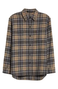 Women's Winter Capsule Collection Plaid Wool Blend Shacket Outfit