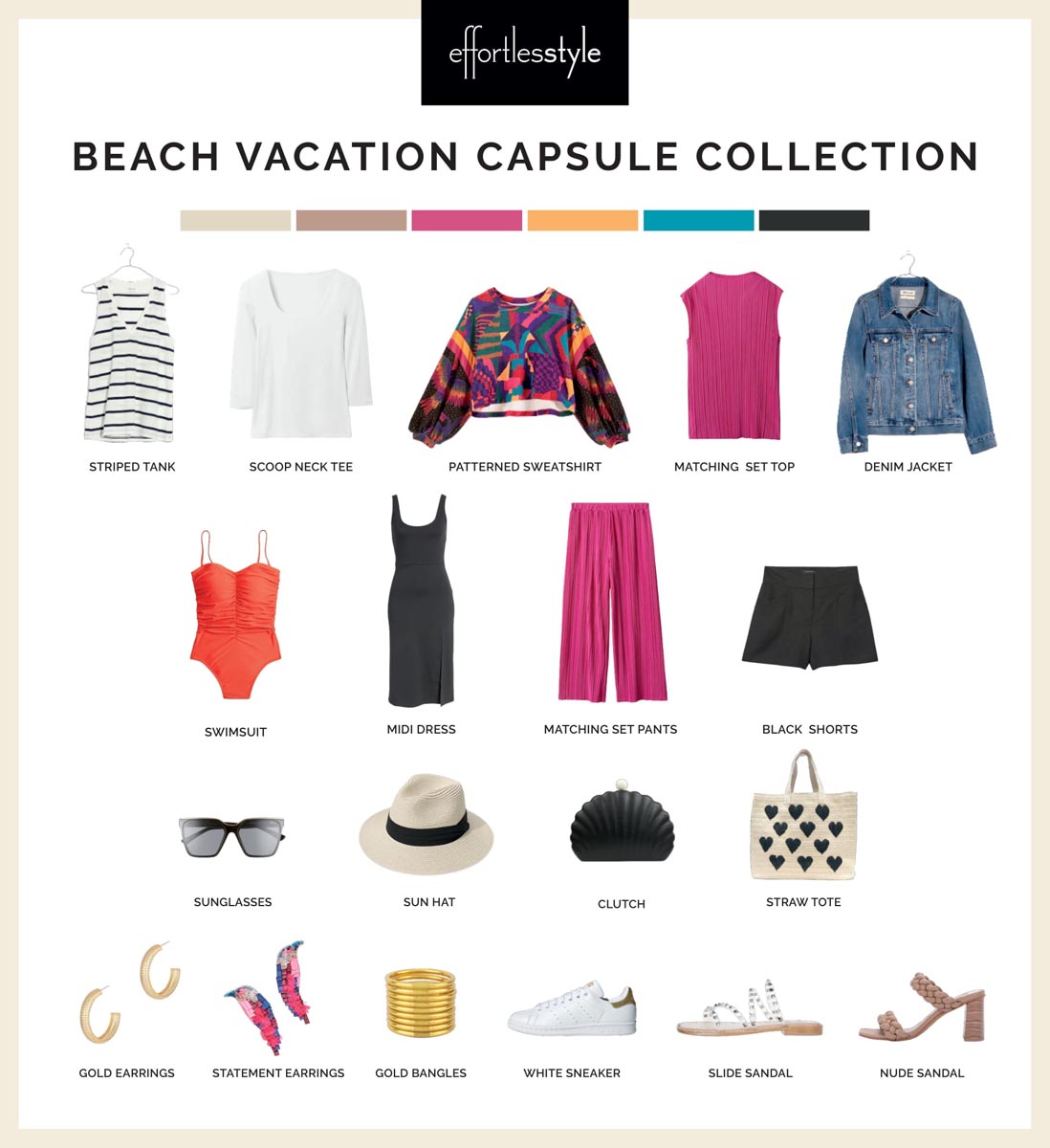 Beach Vacation Capsule Collection beach looks what to wear for spring break outfits for the beach style inspiration for spring break