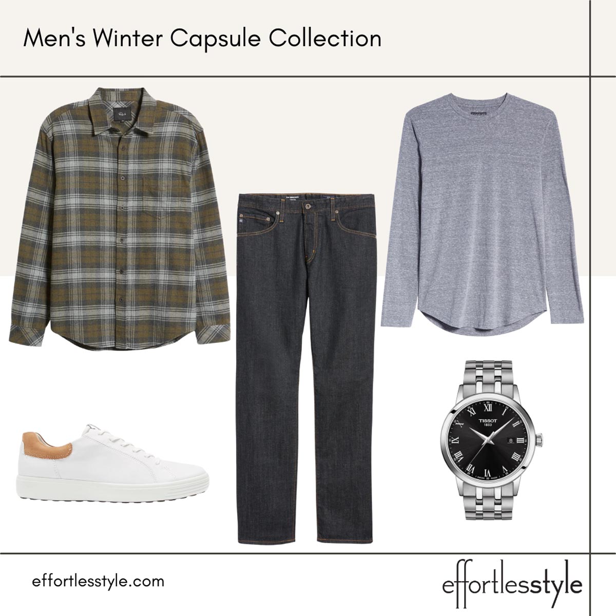 Men's Winter Capsule Collection flannel shirt outfits flannel shirt looks for guys how to wear a flannel shirt men flannel shirt and jeans flannel shirt and sneakers jeans and sneakers