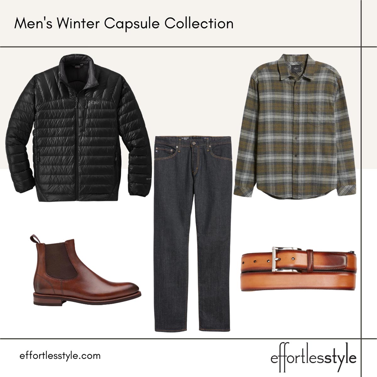 Men's Winter Capsule Collection flannel shirt looks flannel shirt outfits for men flannel shirt style inspiration for guys flannel shirt and boots for guys flannel shirt and jeans flannel shirt and belt