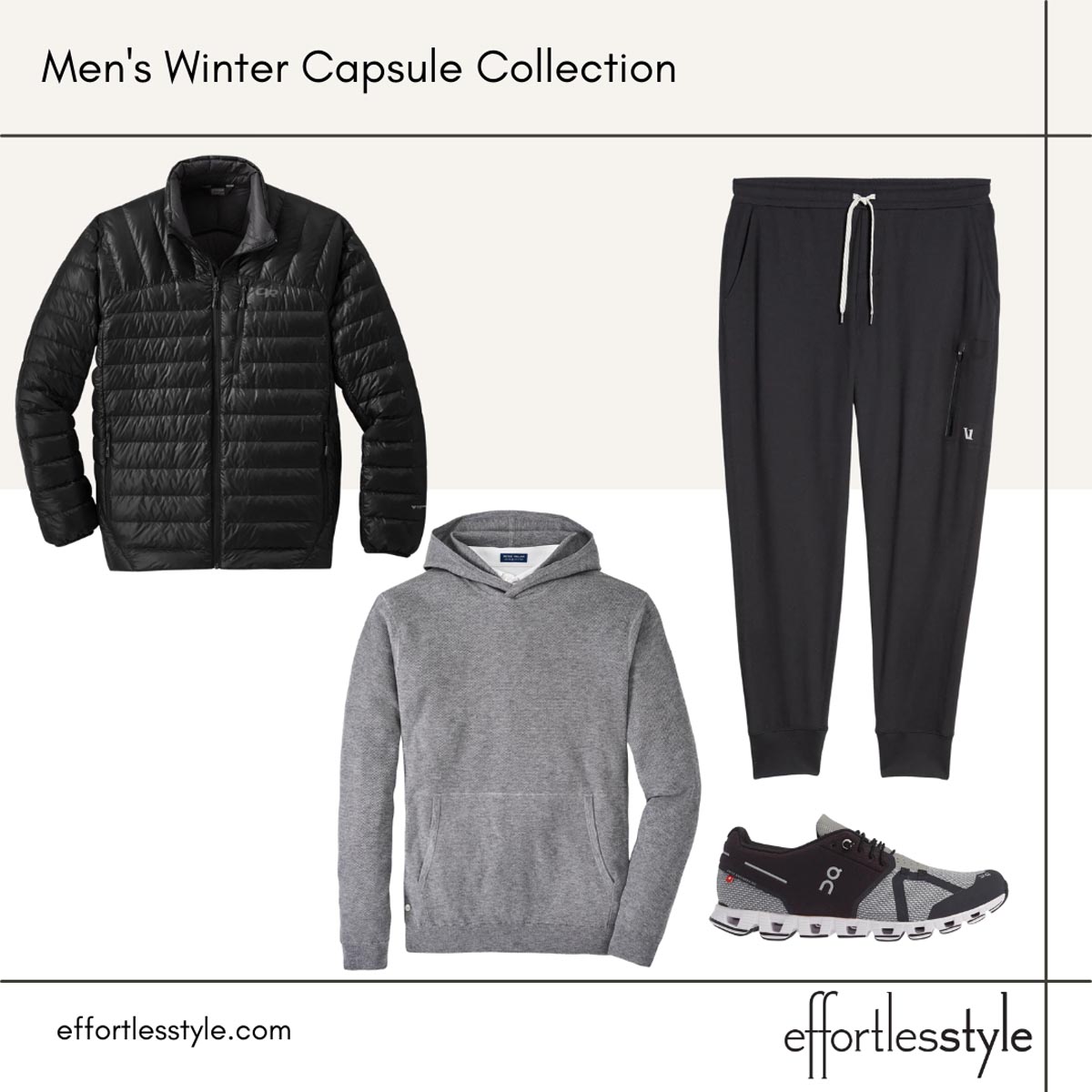 Men's Winter Capsule Collection Styled Looks hoodie how to wear a hoodie hoodie looks for guys men's hoodie outfits how to wear a hoodie with joggers