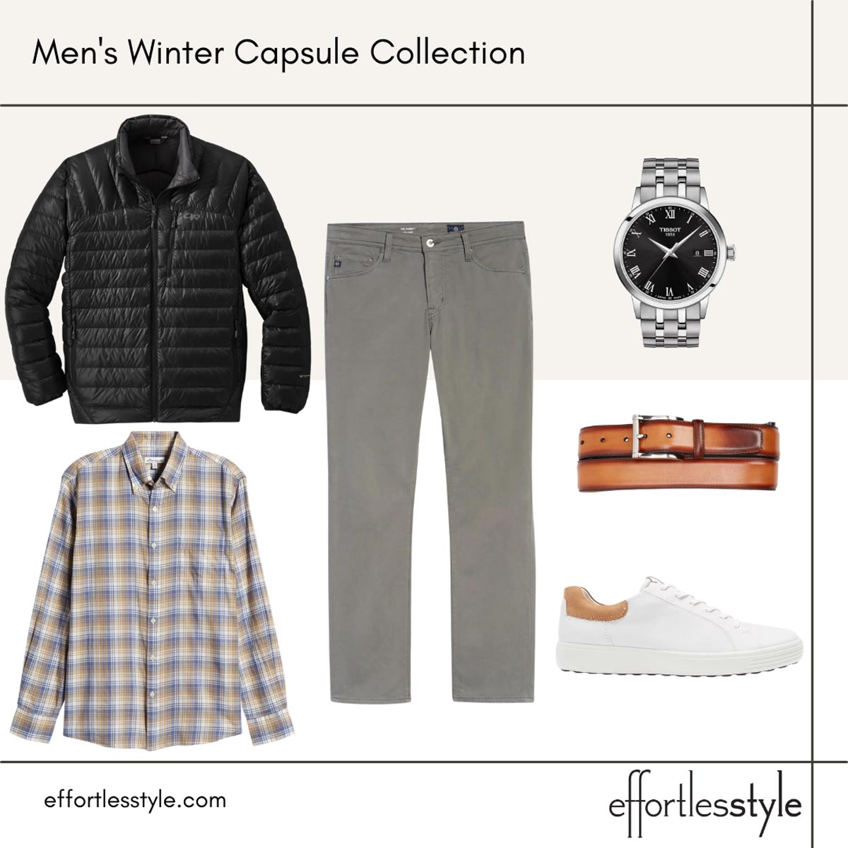 Men's Winter Capsule Collection plaid shirt outfits how to wear a plaid shirt plaid shirt style inspiration for guys button-up shirt outfits button-down shirt outfits for men button-up shirt and chinos plaid shirt and chinos button-up shirt and sneakers