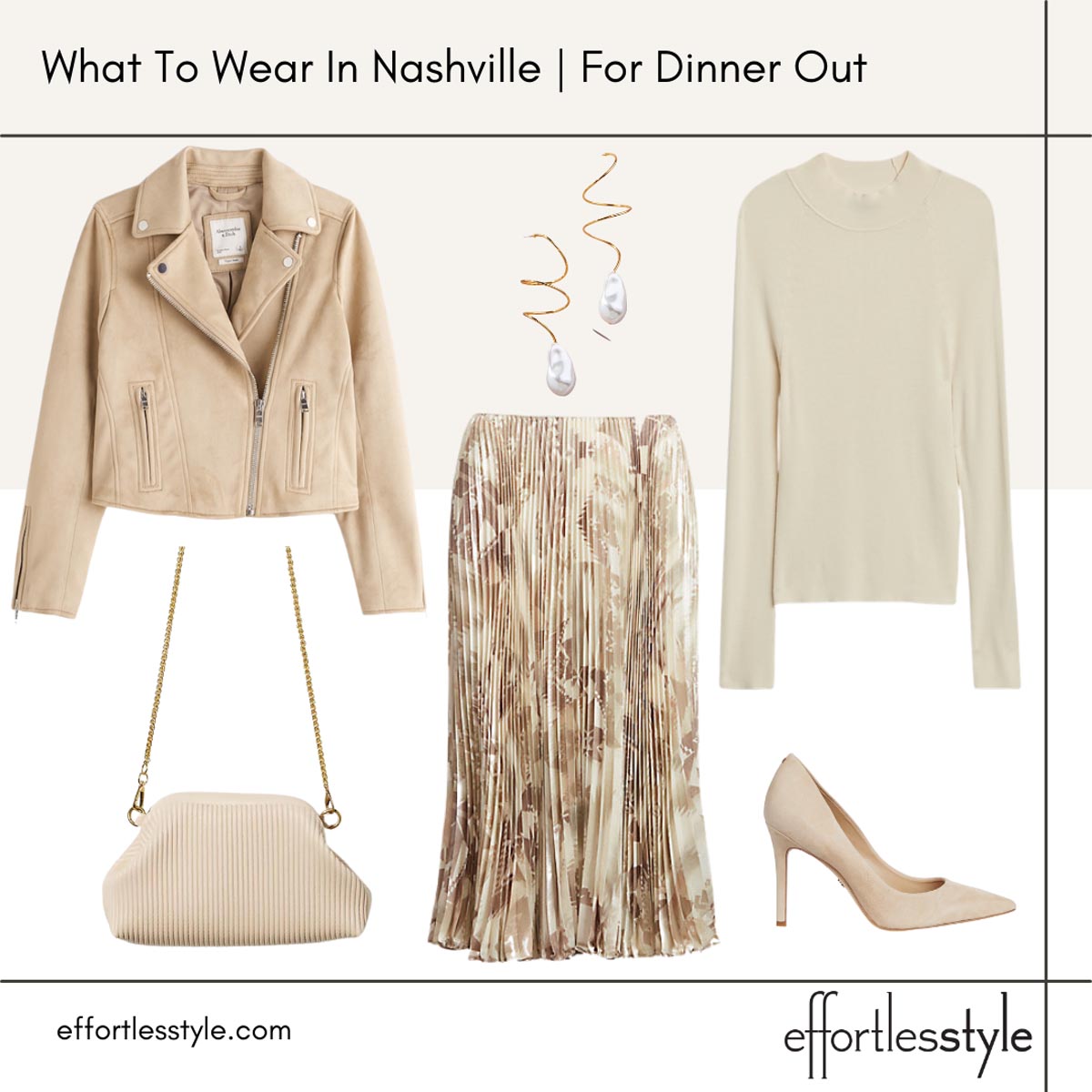 What to wear in Nashville for dinner out midi skirt style inspiration what to wear for date night