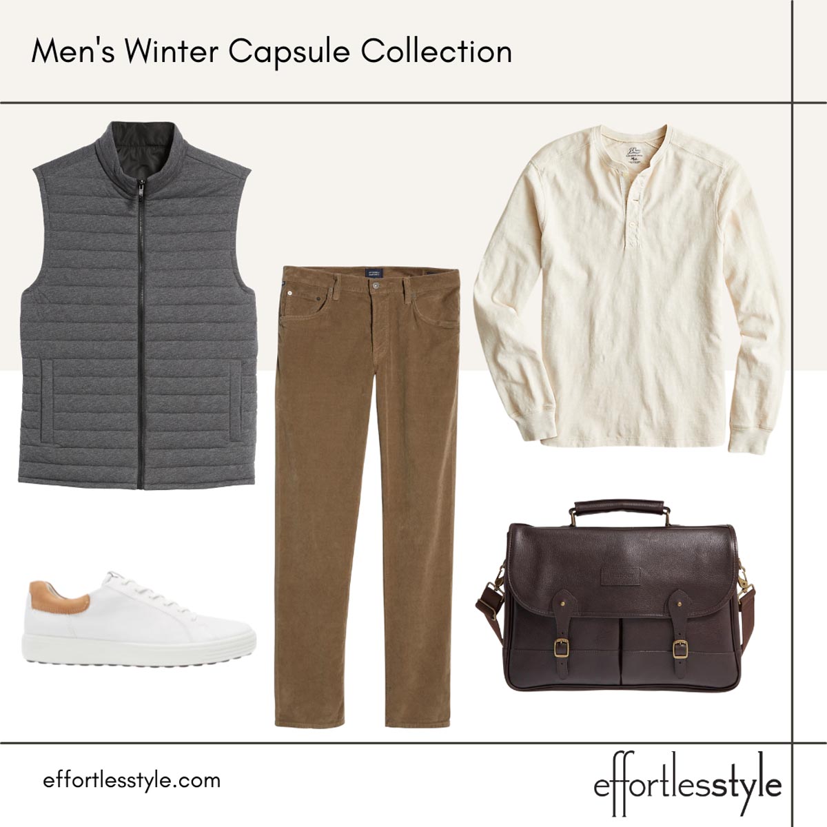 Men's Winter Capsule Collection Styled Looks puffer vest how to wear a vest styled vest looks for guys vest outfits for men