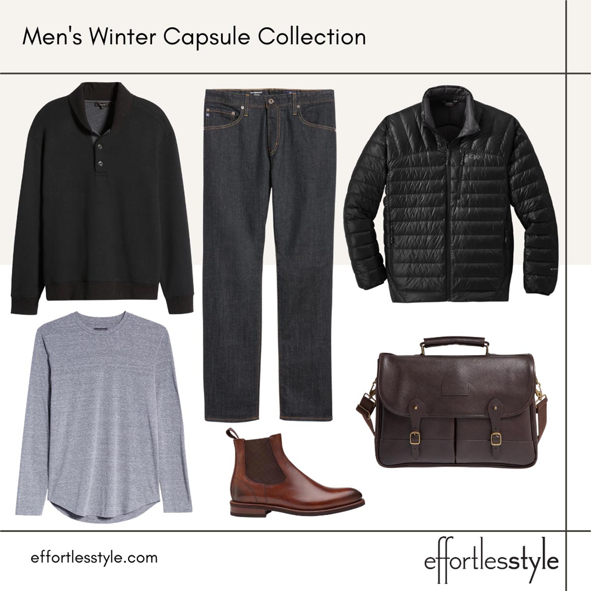 Men's Winter Capsule Collection Styled Looks shawl collar sweater how to wear a shawl collar sweater for men how to style a shawl collar sweater for guys how to wear a sweater with jeans and boots