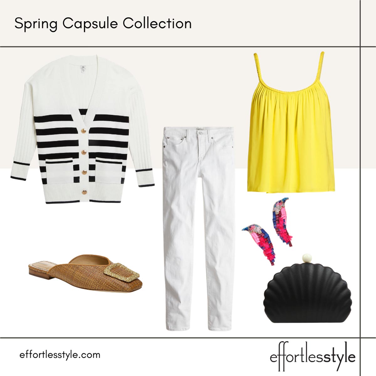 yellow tank how to wear yellow how to style yellow with white jeans how to style white Jeans for spring