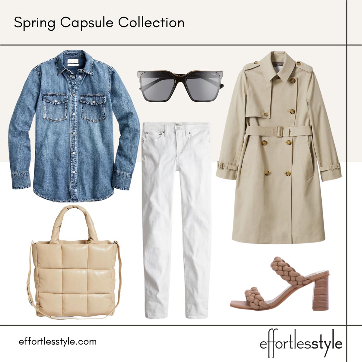 how to wear a chambray shirt with white jeans dressy casual spring look how to wear a trench coat with white jeans
