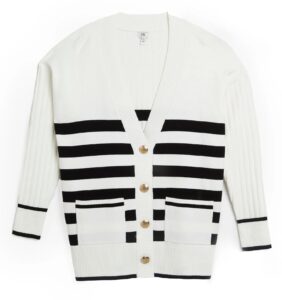 how to wear a striped cardigan fun striped cardigan for spring black and white look for spring