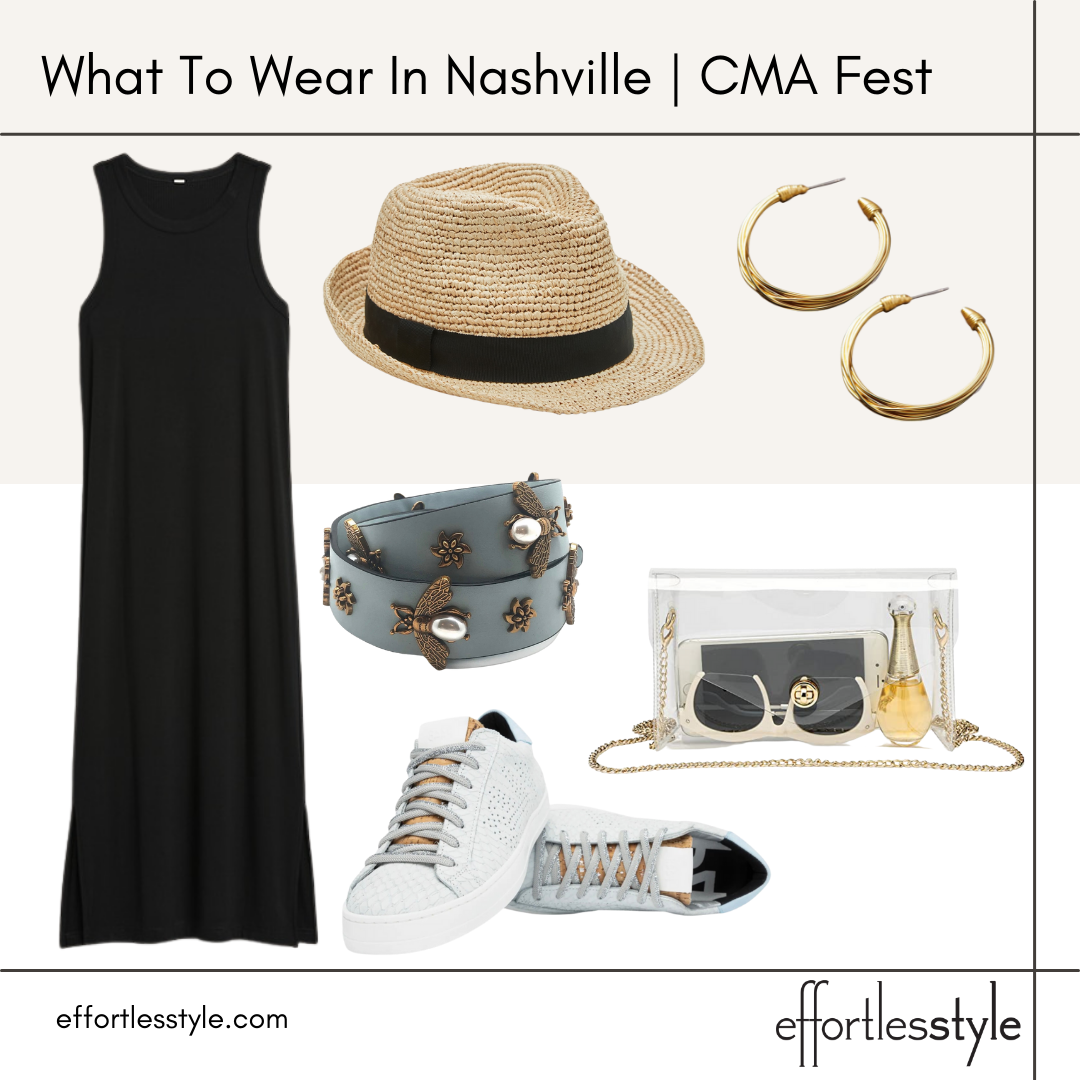 What To Wear In Nashville For CMA Fest midi dress look how to wear a dress and sneakers what to wear to an outdoor concert what to wear to a summer concert