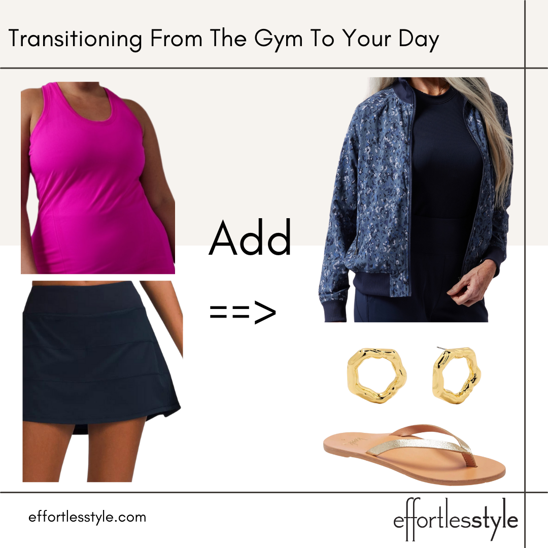 How To Transition From The Gym To The Rest Of Your Day how to wear a workout skirt for lunch out how to go from the gym to run errands how to look put together after going to the gym