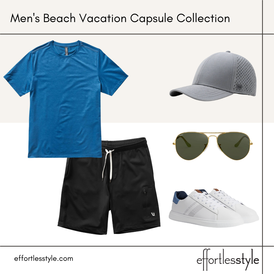 how to style men's performance tee and athletic shorts with sneakers how to wear sneakers at the beach