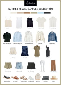 Summer Travel Capsule Collection how to pack for a summer trip how to pack a travel wardrobe travel wardrobe