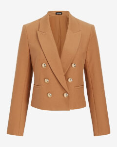 The Best Early Fall Pieces At Express cropped double breasted blazer