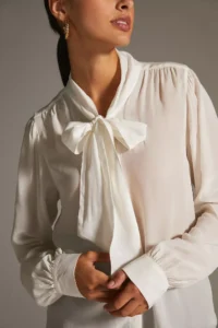 Style Picks ~ Katie’s Current Favorite Things For Fall drapey tie neck blouse