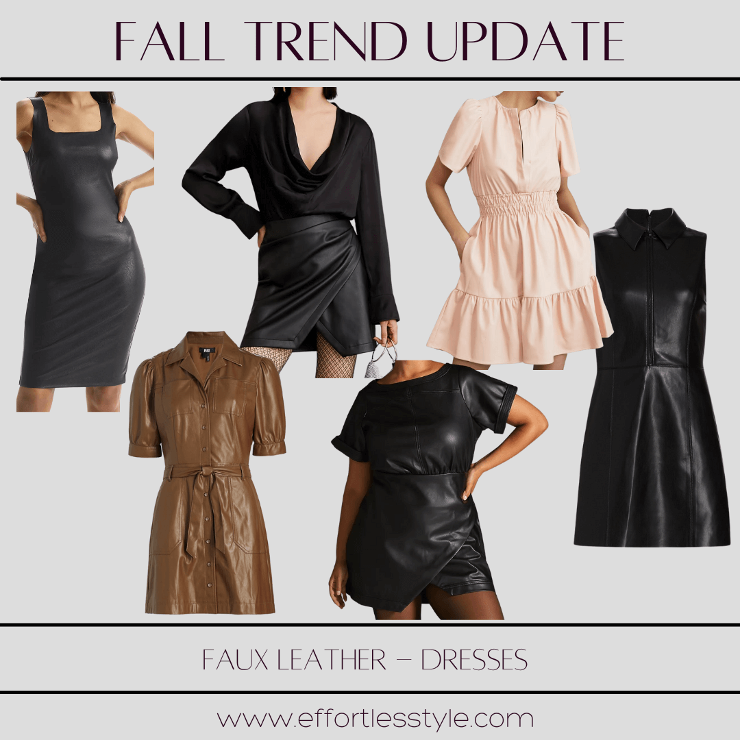 Nashville Stylists Fall Trend Update: Faux Leather dresses how to wear faux leather dresses good faux leather dresses for fall season
