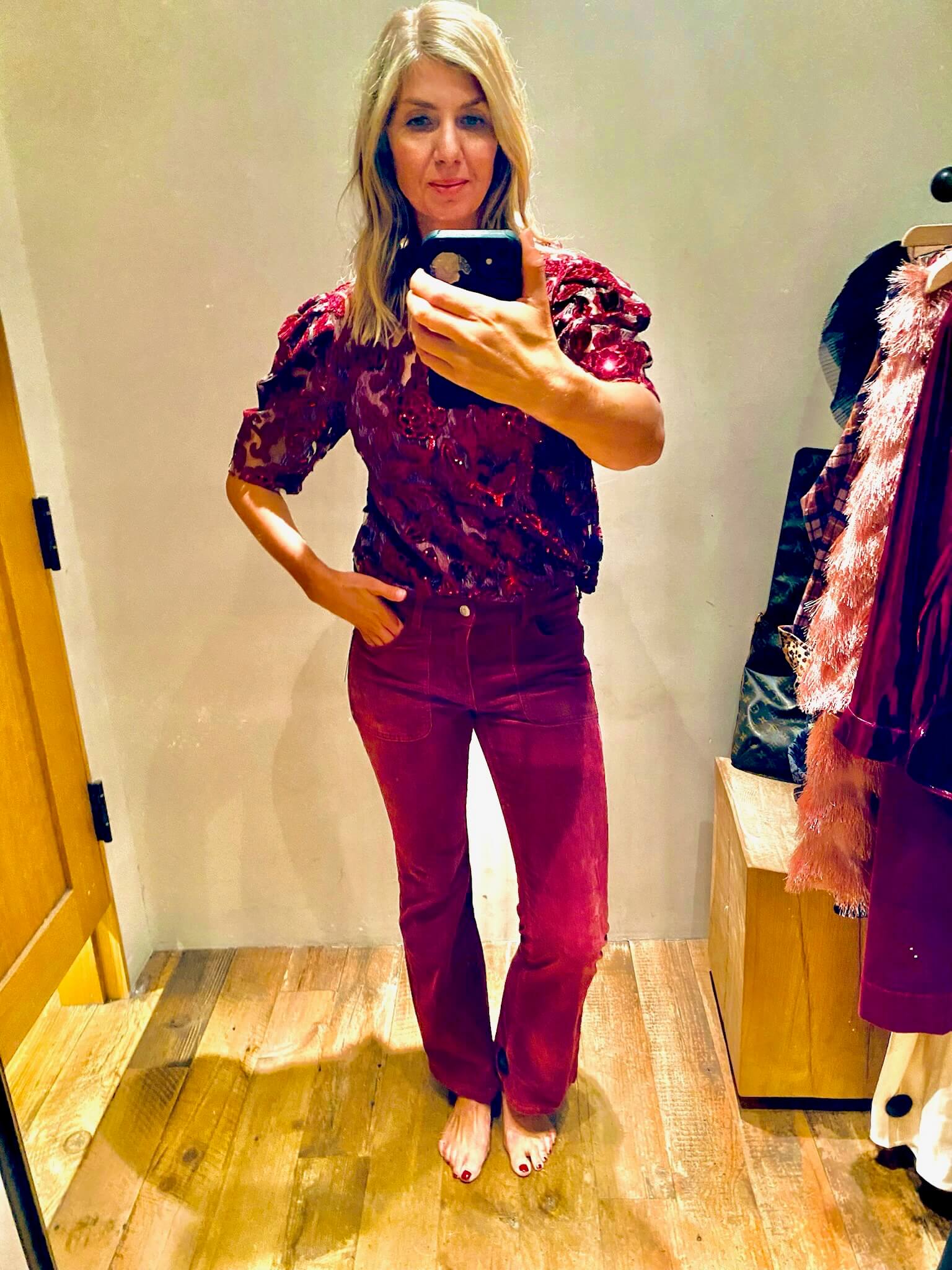 The Best Holiday Pieces At Anthropologie velvet cutwork blouse how to wear velvet for holiday parties nashville stylists share ideas on what to wear to holiday parties how to wear velvet for the holidays how to style a velvet top
