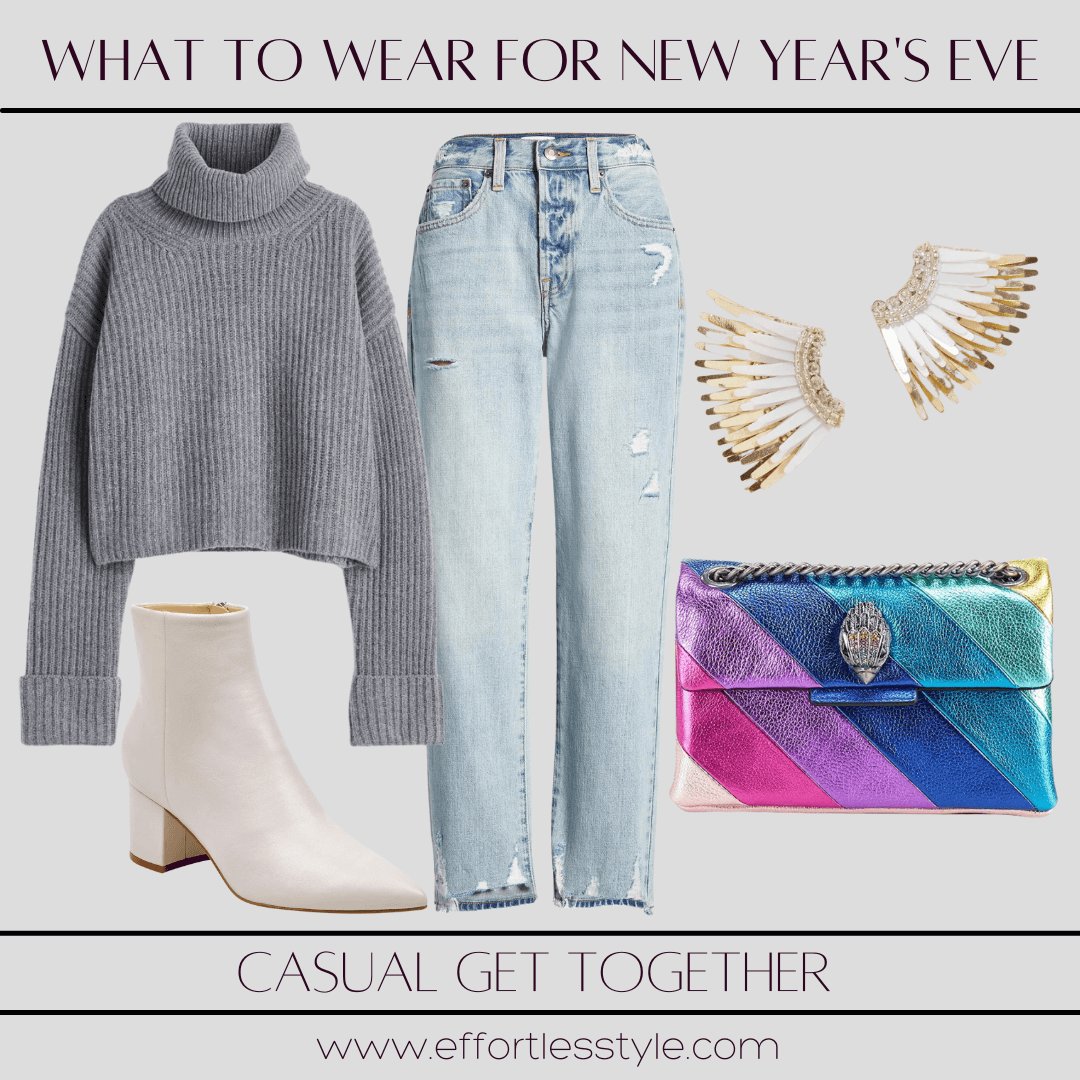 Nashville Personal Stylists: What To Wear For New Year's Eve Turtleneck Sweater & Ivory Booties how to wear a sweater for New Year's Eve how to style a casual sweater for New Year's Eve how to dress up a casual sweater