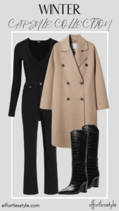 styling a classic wool coat with black jeans styling black jeans and tall boots styling tall boots over straight leg jeans can I put tall boots over my straight leg jeans