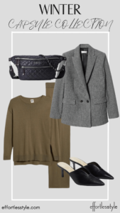 How To Wear Our Winter Capsule Wardrobe - Part 1 Matching Set & Houndstooth Blazer & Black Mule how to wear a blazer over a knit set how to dress up a knit set how to wear a knit matching set to work how to wear heels with a knit matching set how to style knit pants