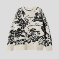 Printed Sweater affordable printed winter sweater black and white printed sweater