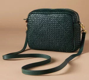 Braided Crossbody Bag splurgeworthy handbag everyday crossbody practical crossbody that holds all of your things how to incorporate the green trend how to wear green accessories fun green handbag