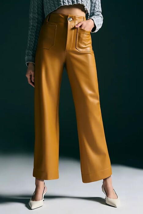 Five Things We Are Loving At Anthropologie Faux Leather Wide Leg Pants Nashville stylists share their favorite wide leg pants personal stylists share their favorite faux leather pants fun leather pants for spring affordable leather pants