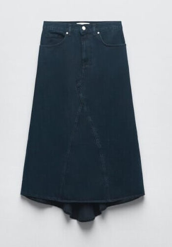 Denim Midi Skirt asymmetrical hem denim midi skirt the denim midi skirt trend affordable denim midi skirt