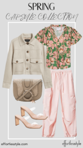 How To Wear Our Spring Capsule Wardrobe - Part 1 Matching Set Top & Crop Jacket & Cargo Pants how to dress your cargo pants up how to wear color this spring personal stylists share spring essentials how to style transparent heels