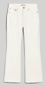 Five Things We Are Loving At Madewell Perfect Vintage Off White Crop Flare Jean