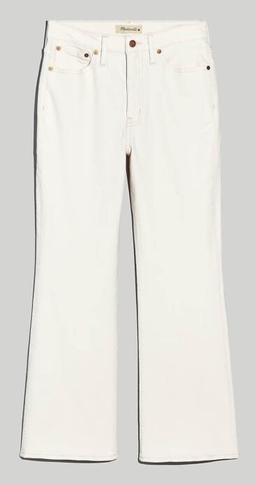 Five Things We Are Loving At Madewell Perfect Vintage Off White Crop Flare Jean the best white jeans nashville stylists share their favorite white denim must have denim for spring personal stylists share favorite pieces at madewell this spring how to shop at madewell this spring