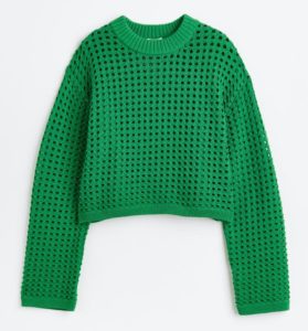 Five Things We Are Loving At H&M Pointelle Knit Sweater affordable sweater for spring open knit sweater trend green colorway trend for spring personal stylists share favorite spring sweaters Nashville area stylists share favorite pieces at H&M Nashville area stylists share favorite affordable pieces for spring
