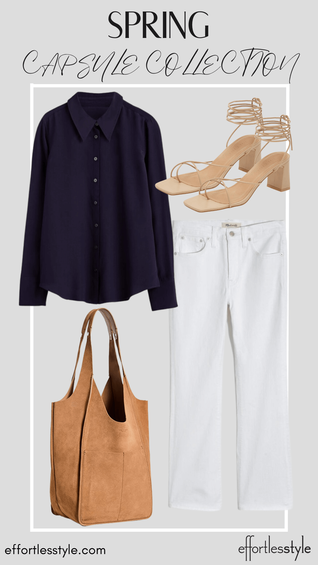 How To Wear Our Spring Capsule Wardrobe - Part 1 Solid Blouse & White Jeans essentials for spring how to dress up your white jeans how to wear white jeans to work how to style white jeans for the office