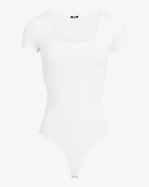 White Silky Contour Short Sleeve Bodysuit must have bodysuit for spring go-to bodysuits for spring personal stylists share favorite bodysuits for spring affordable high quality bodysuits