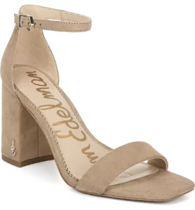 March Favorites From Our Nashville Personal Stylists Taupe Suede Ankle Strap Sandal