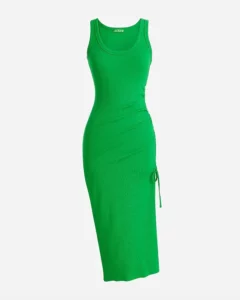 April Favorites From Our Nashville Personal Stylists Green Ruched Midi Dress nashville stylists share favorite midi dress versatile midi dress cover up that doubles as as a dress fun casual dress for summer