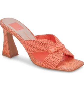 Stylist Pick Of The Week Round Up Raffia Heeled Slide Sandal the best colorful sandals the best raffia sandals