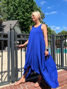 How to style a midi dress how to style a blue dress how to look patriotic and stylish