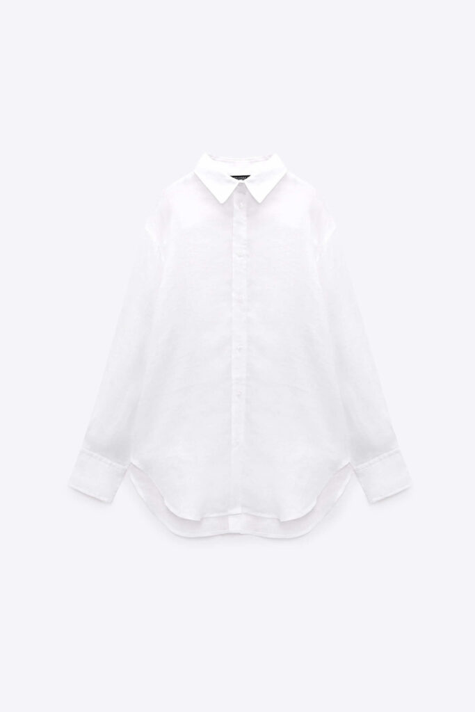 White Linen Button-Up Shirt go-to button-up shirt affordable linen button-up shirt personal stylists share favorite button-up shirt wardrobe staple