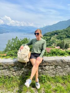 How To Pack For A European Vacation Patterned Long Sleeve Athletic Shirt & Black Athletic Shorts the best backpack for traveling athletic clothes that are great for travel how to travel with athletic clothes must haves for a European vacation