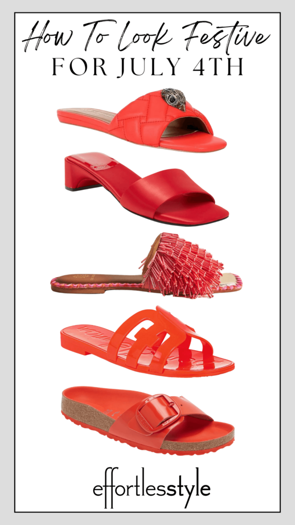 How To Look Festive For July 4th Sandals For July 4th