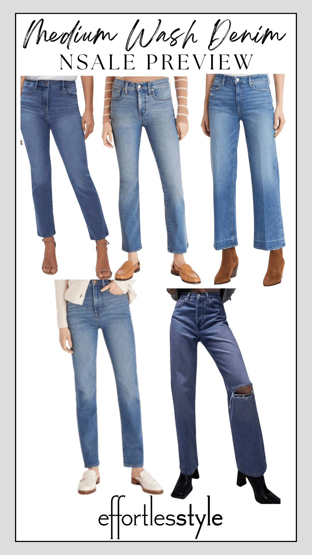 2023 NSale Preview - Denim Edition Medium Wash Denim how to shop for jeans in the NSale how to buy jeans at the Nordstrom Sale the best jeans in the NSale personal stylists share favorite medium wash jeans for fall early fall style inspiration must have jeans for fall 