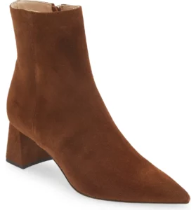 Pointed Toe Block Heel Bootie classic booties staple booties must have booties for winter booties worth investing in when to spend money on shoes when to invest in shoes comfortable and stylish booties for fall classic booties for fall versatile booties booties that go with everything comfortable booties