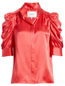 2023 NSale: Splurgeworthy Pieces We Love Silk Short Sleeve Button-Up Blouse
