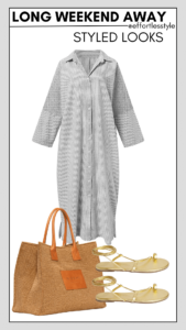 Striped Maxi Shirtdress affordable shirtdress for summer how to wear a shirtdress on a trip how to accessorize a shirtdress this summer what to pack for a trip this summer what to wear on a quick trip this summer