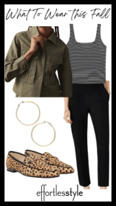 For The Teachers - What To Wear To School This Fall Linen Utility Jacket & Black Pants