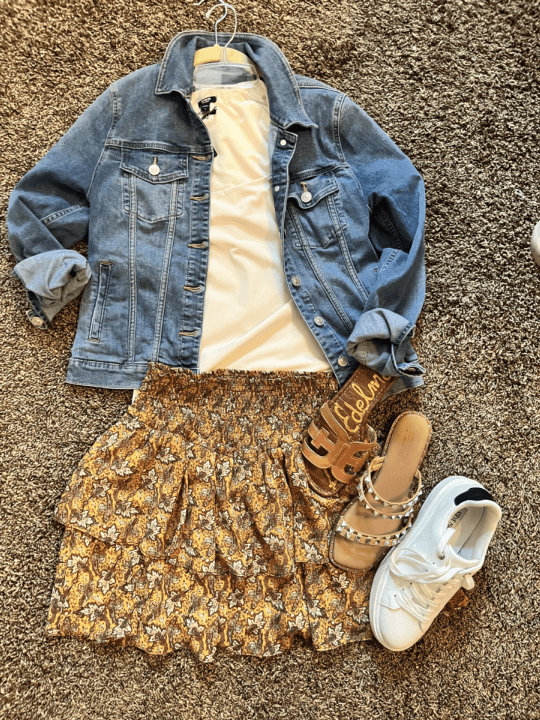 A Styling Session Explained Jean Jacket & Tiered Ruffle Skirt